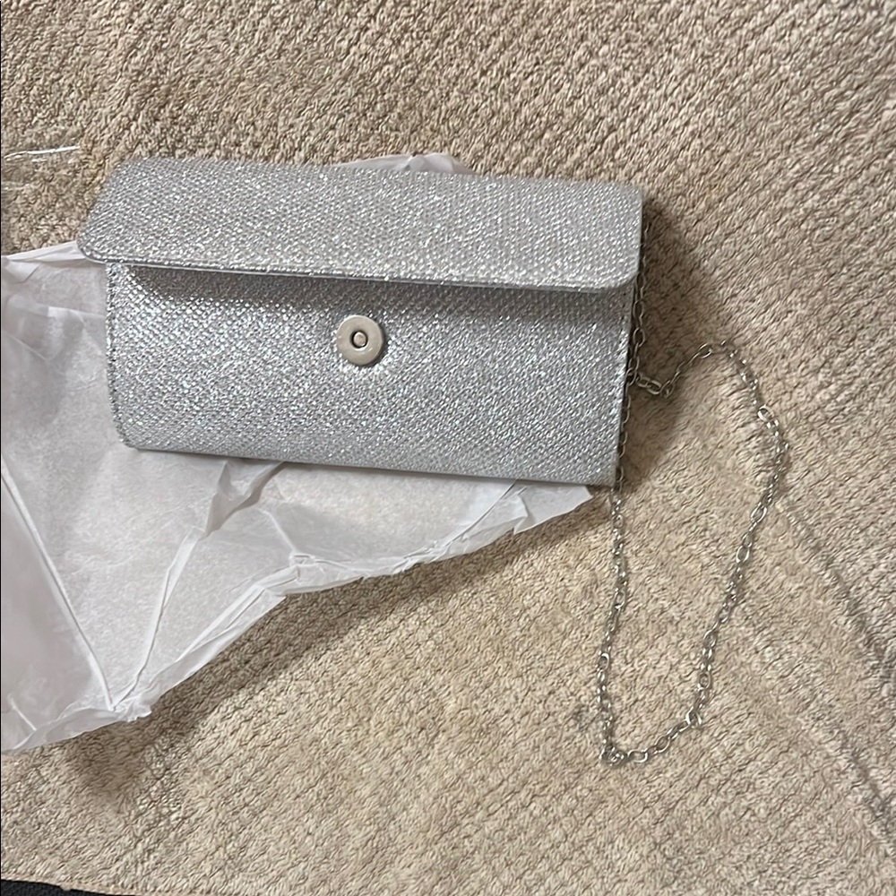 New Silver Clutch Bag